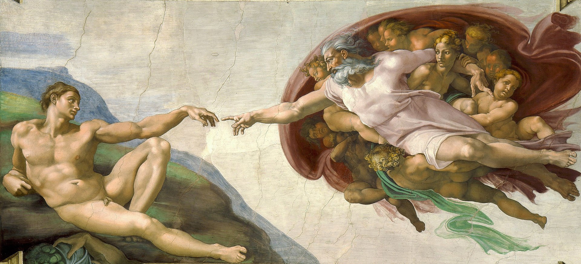 creation of adam piece by michealangelo